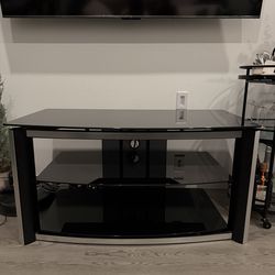 black tiered tv stand