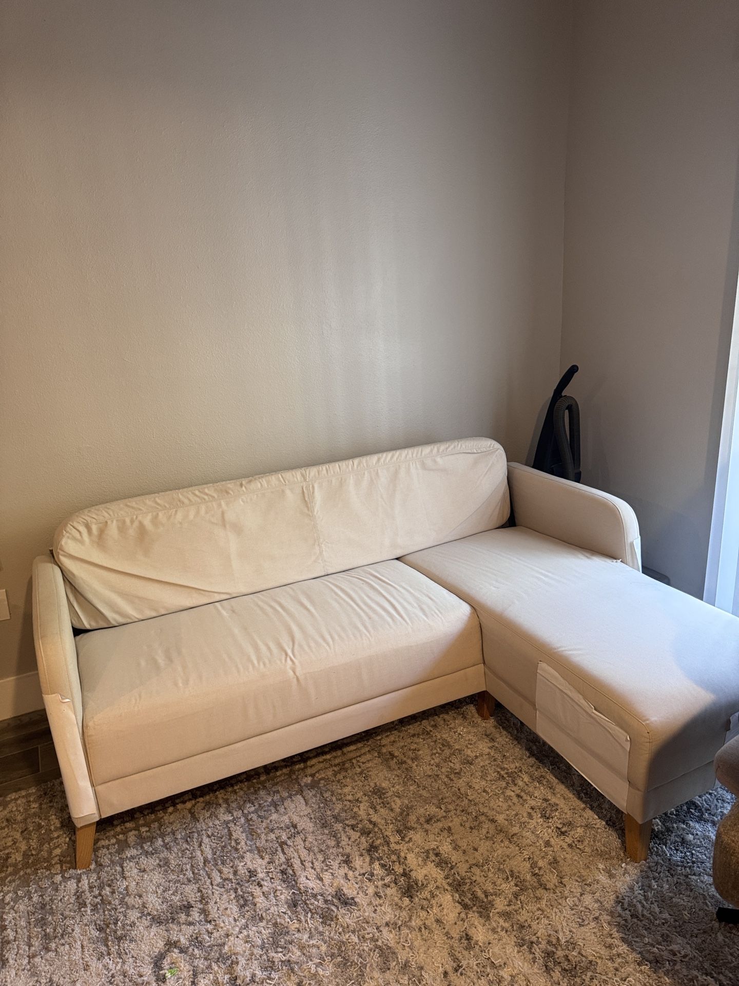IKEA LINANÄS Sofa, with chaise/Vissle beige