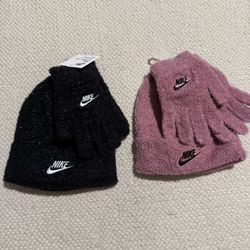 Set Of 2 Girls Nike Hat And Gloves Set 