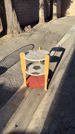 Kids sports 3 tier side table