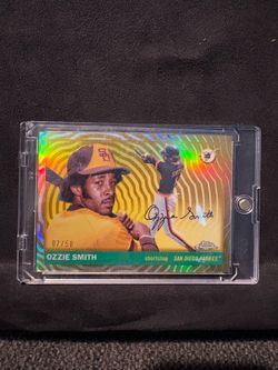 Ozzie Smith 2025 Topps Chrome Platinum Gold Vibration Refractor /50