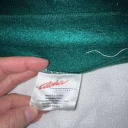 Aloha Airlines Vintage Green Fleece Blanket 58x26 Inches 
