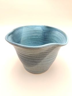 Handmade Green Glazed Ceramic Stoneware Bowl