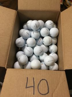 Box of 40 Titleist Prov1 and Prov1X golf balls