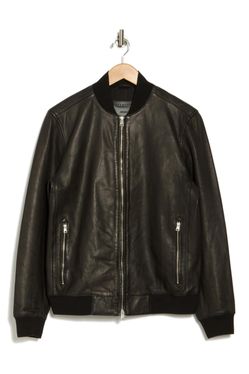 AllSaints Niko Leather Bomber Jacket – Size Medium