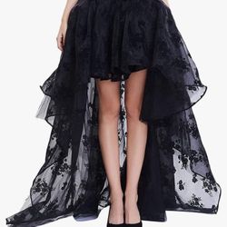High Low Tulle Skirts Layered Mesh Tutu Skirt Princess Wedding Evening Prom Dovetail Skirts Waist Party Skirt