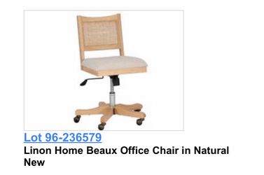 Linon Home Beaux Office Chair Natural
