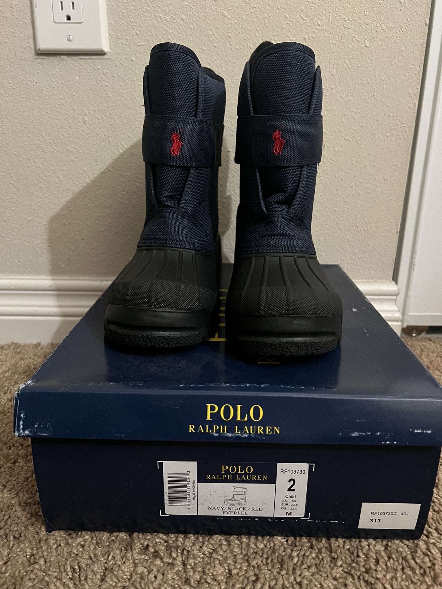 Brand New Polo Ralph Lauren Snow Boots Size 2Y