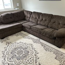 Dark Brown Sectional - Used 