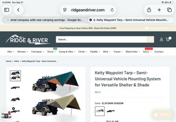 Tent Semi-Universal Vehicle Mounting System for Versatile Shelter & Shade