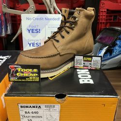 BONANZA BA-640 Brown Work Boots