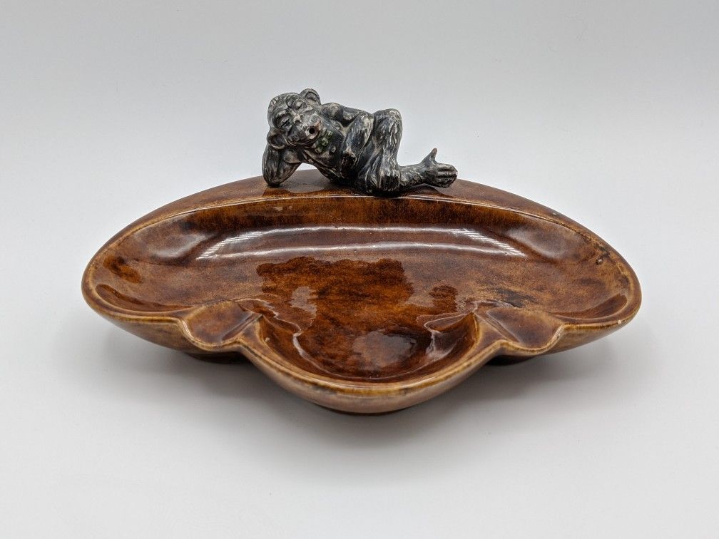 Vintage monkey ashtray incense or jewelry holder for your mid century modern coffee table or side table