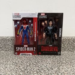 Marvel Legends GameVerse Miles Morales And Punisher Only Opened For Display$20