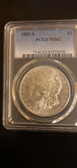1882-S Morgan silver dollar