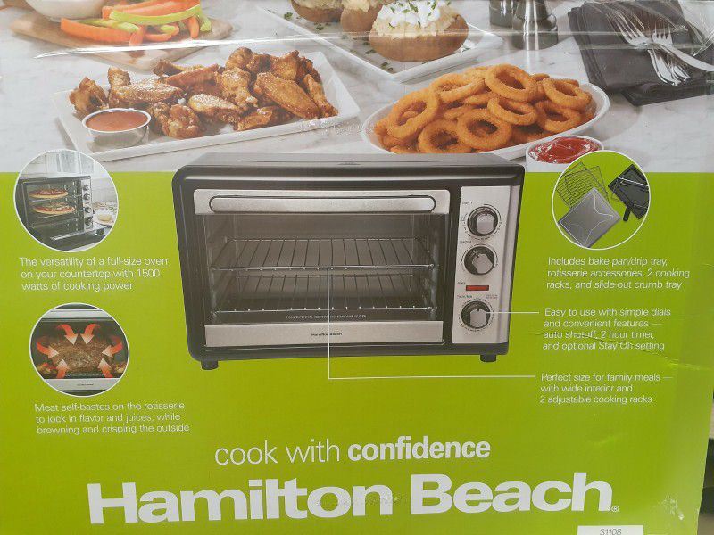 Hamilton Beach Countertop Oven with Convection and Rotisserie, 1500 Watts,  31108