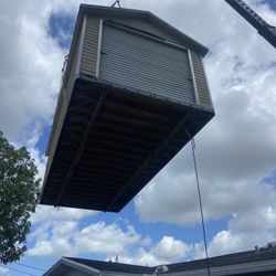 Shed Relocated , Movemo Casita De Patio Container Rv Trailer Crane Available 