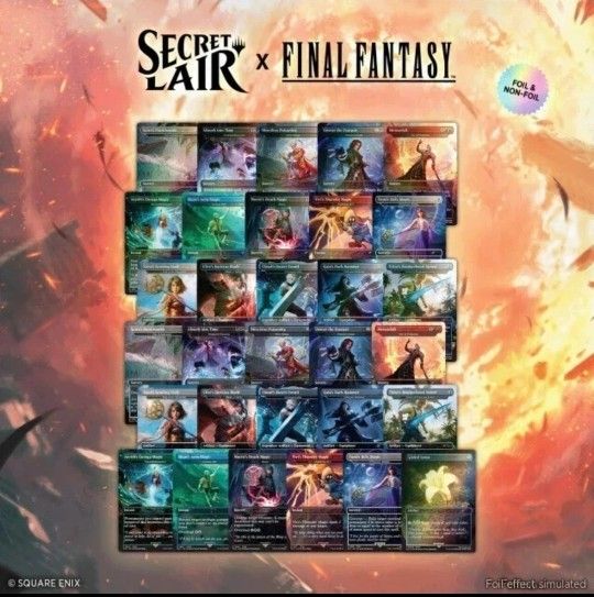 MTG Secret Lair x Final Fantasy Foil & Nonfoil English Bundle w/ Promo IN HAND