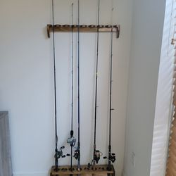 Custom Made 2 Piece Wall Mounted Fishing Rod holder for Sale in Miami, FL -  OfferUp