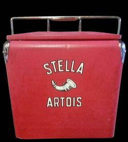 Vintage Stella Artois Metal Cooler