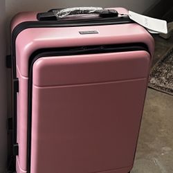 Calpak Front Pocket Carry-On Luggage in Mauve