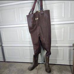 PRO LINE Neoprene Chest WADERS Mens SIZE 12 Thinsulate 200g Waterproof EUC