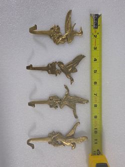 Brass Duck Wall Hooks Set of 4