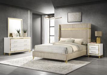 4PC SET 1 QB+ 1 DR + 1 MR + 1 NS + NEW IN BOX (MATTRESS AND CHEST SOLD SEPARATELY)