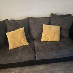 Gray Leather Couch