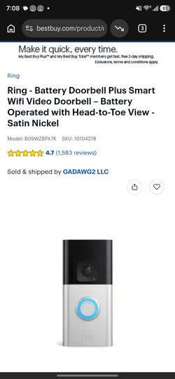 Ring doorbell camera  (battery)