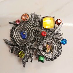 VINTAGE METALLIC COLORFUL PENDANT