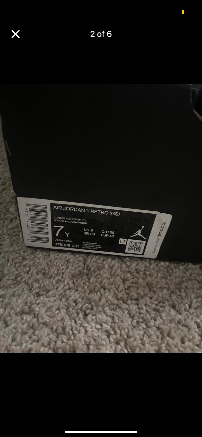 jordan 11 bred sz 7y