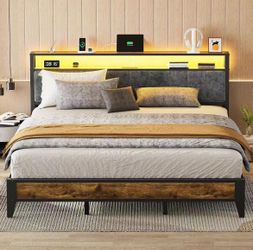 ❤️‍🔥 King Bed Frame with Headboard