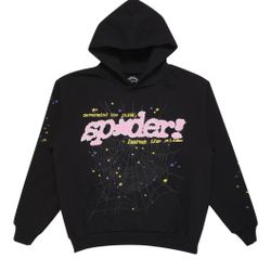 Black And Pink Sp5der Hoodie Brand New