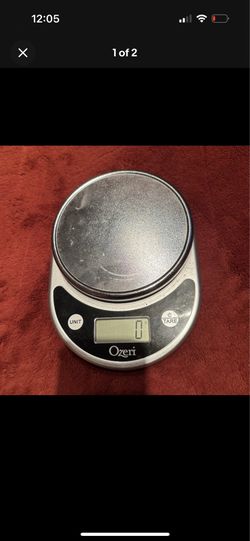 Ozeri ZK14-S Digital Kitchen Scale w/ Tare, Silver/Black, Battery Powered