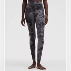 Lululemon Align Leggings 25” Diamond Dye Grey High Rise Size 0