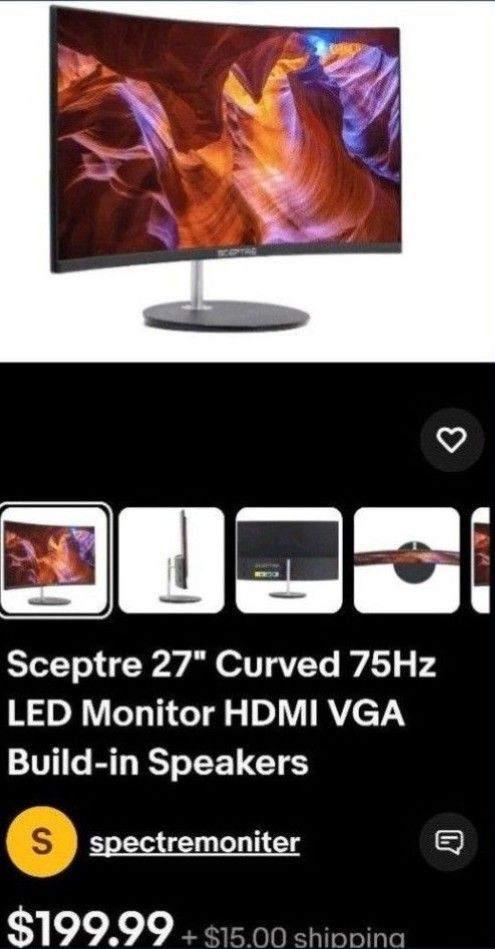 27-in Curved Monitor With Built-in Speakers Works Amazing
