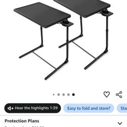 HUANUO Adjustable TV Tray Table (Two Tables)