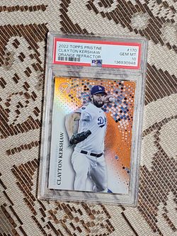 2022 Topps Pristine Clayton Kershaw Orange Refractor PSA 10