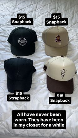 Snapback/Strapback Hats (Never Worn)