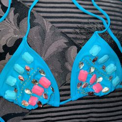 Blue Bikini Top 
