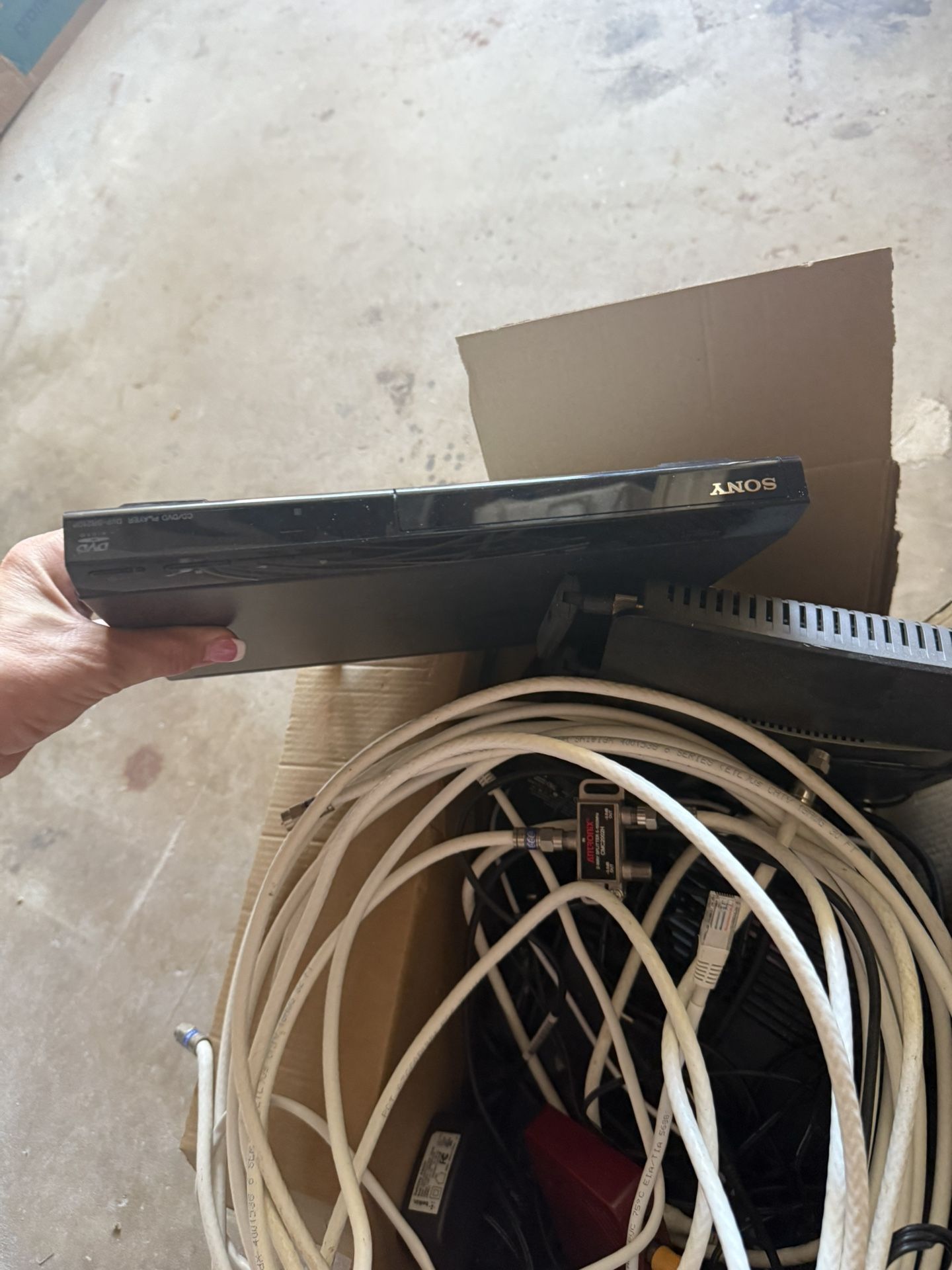 Cables, Cords, DVD Player Etc