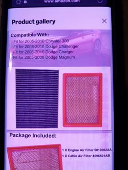 Engine Air filter and Cabin Air Filter