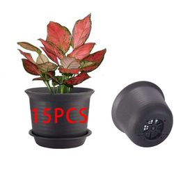 15 Pots W/15 Saucers- 5ich