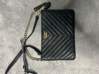 Victoria's Secret Black Quilted Crossbody Bag