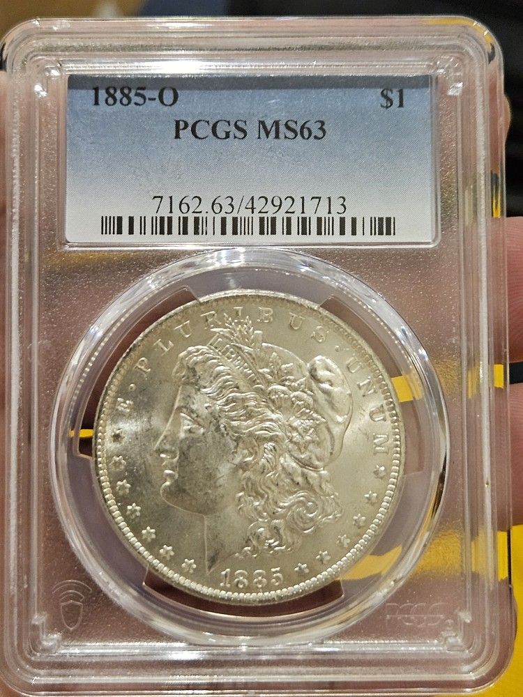 1885 O Morgan Silver Dollar PCGS MS63