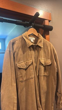 Badge Corduroy Zip-Up Jacket size L