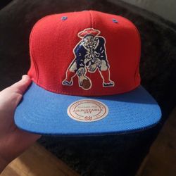New England Patriots Hat Cap Snap Back Mens Mitchell Ness Vintage NFL Football