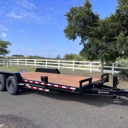 All New 2024 83x20 Heavy Duty Toy Hauler Trailer Clean Texas Title 8 Lug