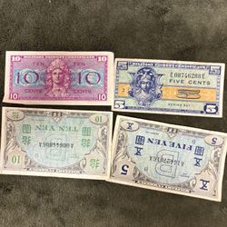 Vintage Military Currency