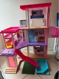 Barbie dream house with accessories
